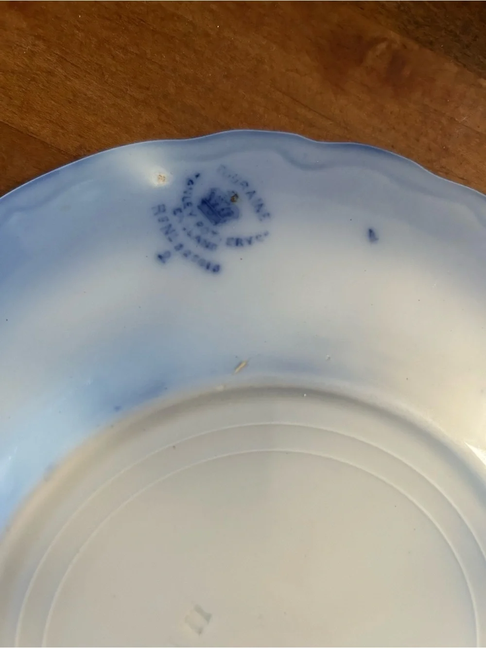 Stanley Cobalt Blue and White Floral Porcelain Plate with Gold Rim 11 plates